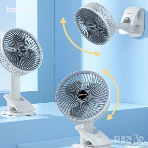 Мощен мини вентилатор с многофунционална стойка, снимка 5 - Вентилатори - 51028678