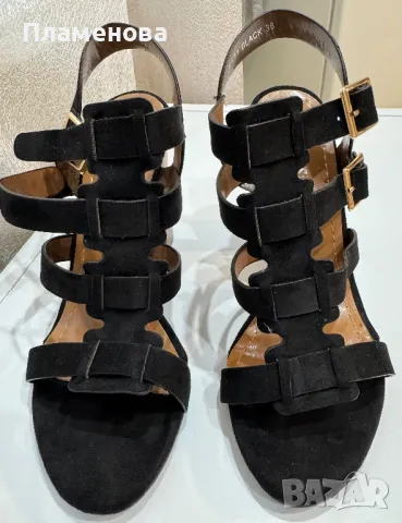 Дамски сандали на ток - 38 номер , снимка 2 - Сандали - 49337669