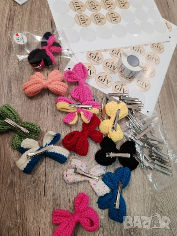 ръчно плетени панделки за коса, снимка 3 - Аксесоари за коса - 54054094