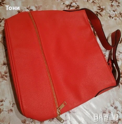 Нова Кожена Красива Дамска Чанта 