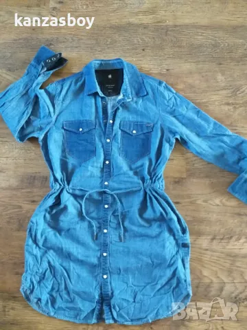 g-star dress wmn s/less - страхотна рокля КАТО НОВА L, снимка 5 - Рокли - 47792857
