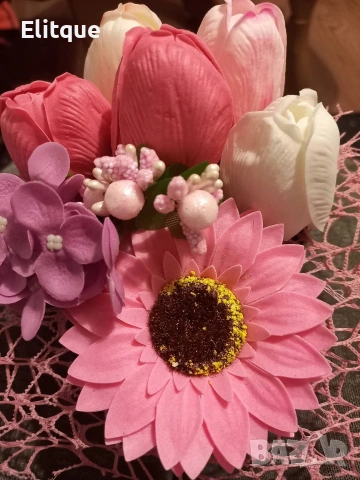 ръчно изработена сапунена аранжировка , снимка 4 - Декорация за дома - 53265178