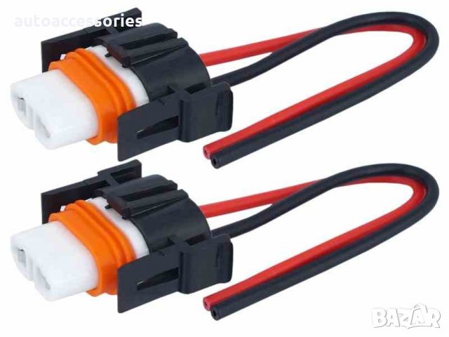 Фасунга за крушка H8/H11 права, керамична, кабел 15см, 2 бр.58899, #1000053045, снимка 1