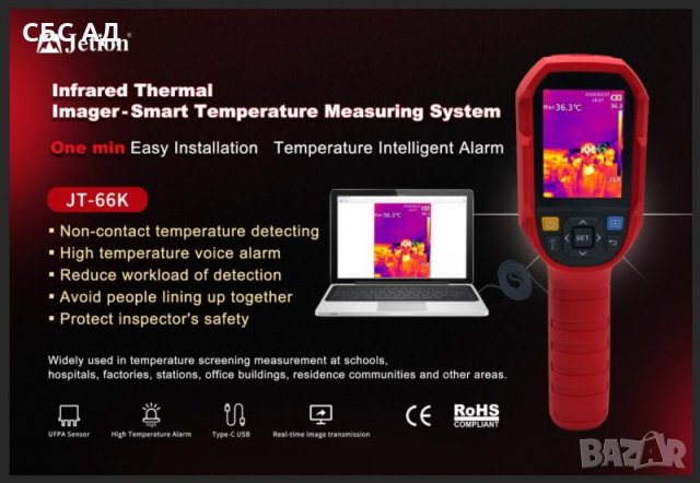 Инфрачервена термовизионна камера, снимка 5 - Камери - 30572501