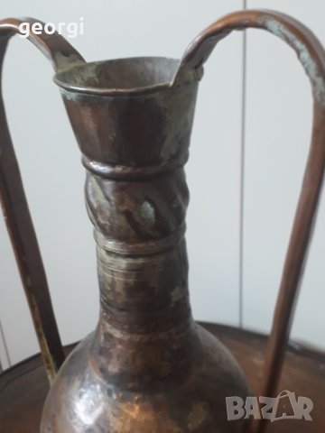 Ретро медна кана ваза амфора  13/3, снимка 2 - Декорация за дома - 34384670