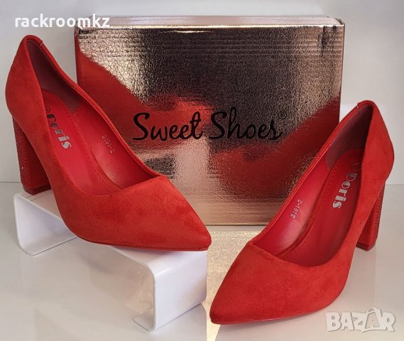 Червени дамски обувки на ток модел: 3191-2 Red, снимка 2 - Дамски обувки на ток - 40132369