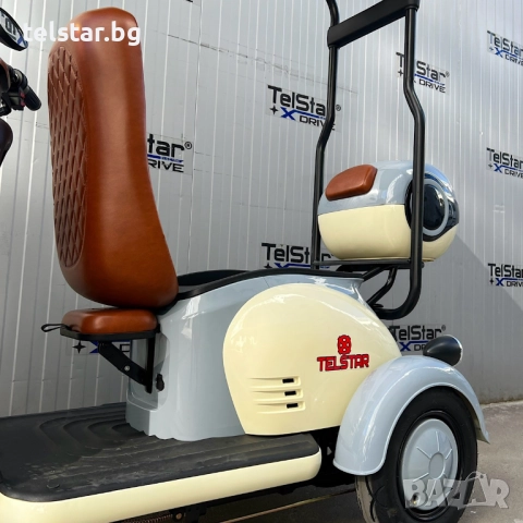 Електрическа триколка ТИП VESPA STYLE ROOF с покрив задно предаване с диференциал 60V 1500W + предно, снимка 6 - Мотоциклети и мототехника - 52411506