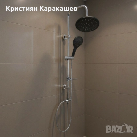 Душ система с тръбно окачване NOVA Master - Black,