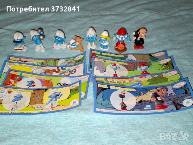 Киндер фигурки Смърфове от 2010 година Kinder