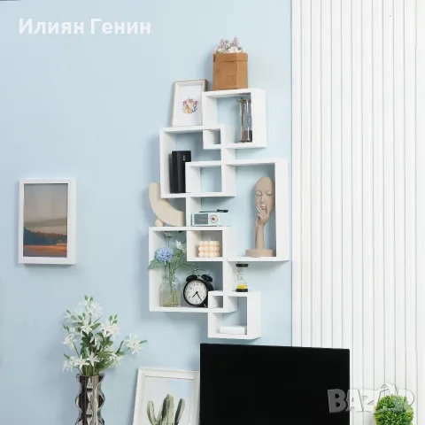 Стенен рафт HOMCOM, плаващ рафт, 5 рафта, снимка 2 - Етажерки - 56204764