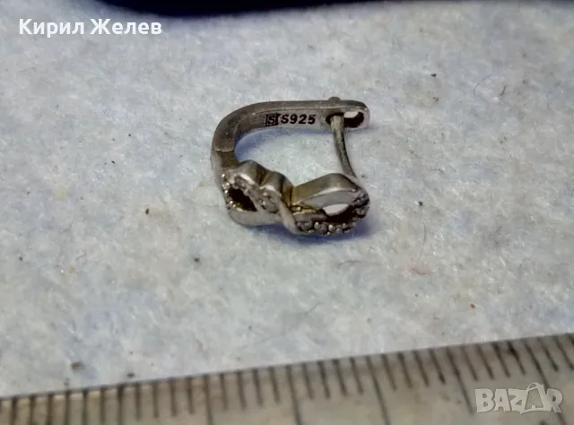 ВИНТИДЖ АРТ СРЕБЪРНА ОБЕЦА СИМВОЛ на БЕЗКРАЙНОСТ МАРКОВО СРЕБРО S 925 с ФАСЕТИРАИ ЦИРКОНИ 41507, снимка 9 - Обеци - 49605574