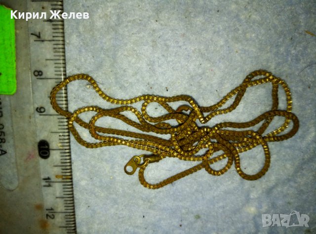 СТАРО БРОНЗОВО ФИНО СИНДЖИРЧЕ ЛАНЧЕ ВЕРИЖКА КОЛИЕ РЕТРО ПЛЕТКА 39226, снимка 8 - Колиета, медальони, синджири - 42087729