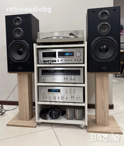 🔈Ретро аудио сет PIONEER синя серия - усилвател, тунер, дек, грамофон, тонколони и рак шкаф🔈, снимка 2 - Аудиосистеми - 56164888