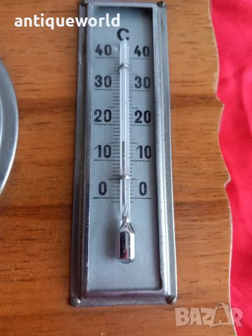 Рядък Стар Барометър с Термометър, снимка 5 - Антикварни и старинни предмети - 48422803