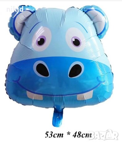 Глава Хипопотам балон фолио фолиев хелий или въздух парти рожден ден