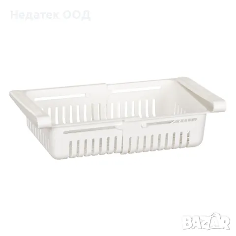 Кошница за съхранение, За хладилник, Разширяема, Пластмасова, Бяла, 19,5x16x8 см, снимка 4 - Други - 47373768