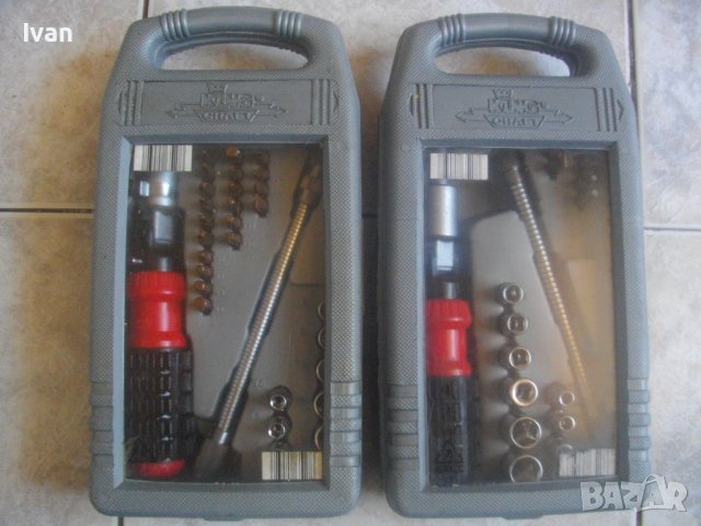 KING CRAFT-Нова Немска Реверсивна Тресчотъчна Отвертка-С Гъвкаво Рамо-Пълен Комплект-33 Части, снимка 4 - Отвертки - 37284184