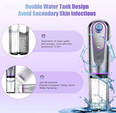 Вакуум за премахване на черни точки, акумулаторен екстрактор на пори с 5 глави, снимка 2 - Други - 54109461