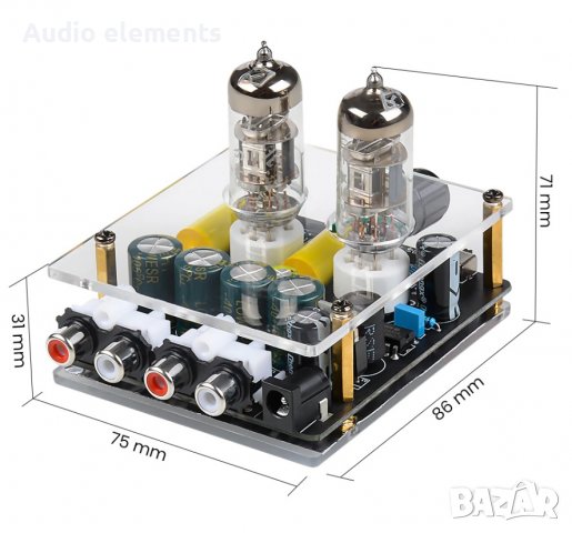 ЛАМПОВ ПРЕДУСИЛВАТЕЛ /усилвател/ FEVER 6J38 TUBE PREAMP AMPLIFIER BOARD PRE-AMP TUBE AMP 6J38, снимка 9 - Аудиосистеми - 38065414
