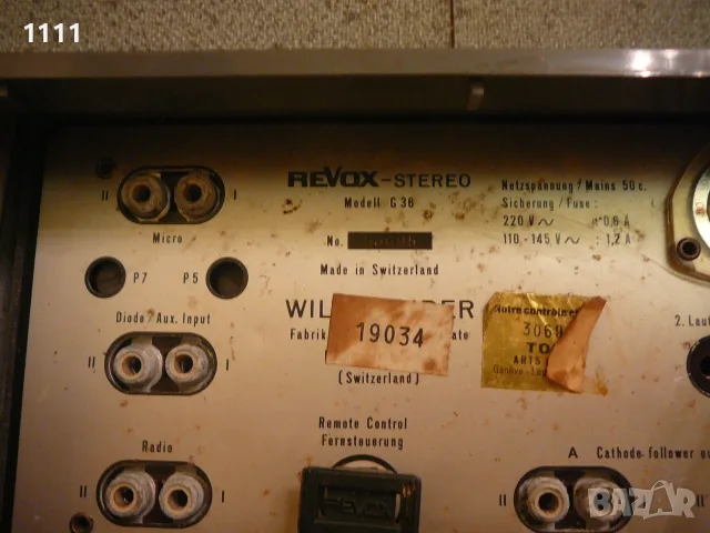 REVOX G-36 ЛАМПОВ, снимка 9 - Ресийвъри, усилватели, смесителни пултове - 56296656