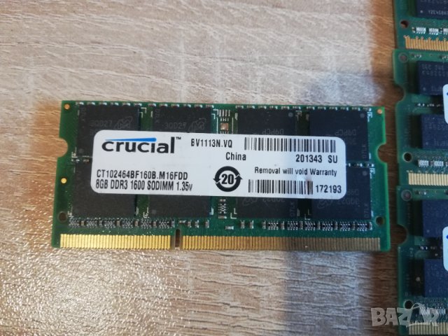 RAM DDR3 2GB 4GB 8GB 1600mhz 1333mhz 1066mhz за лаптоп, снимка 2 - RAM памет - 39170858