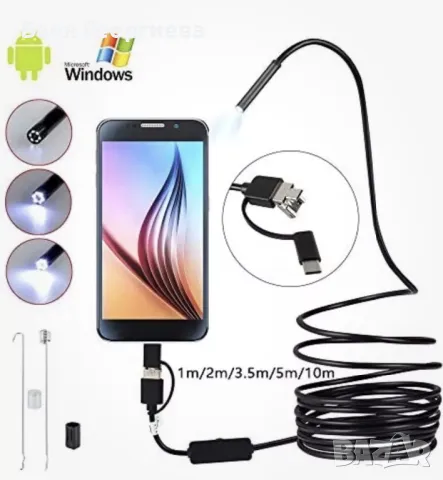 Ендоскопска Водоустойчива камера Wi-fi Ендоскоп HD720P, 3 m, 8 x LED