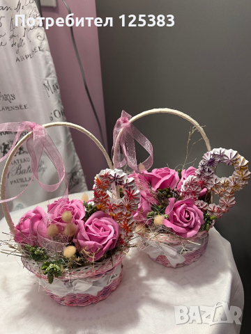 Кашпи със сапунени ароматни рози, снимка 3 - Подаръци за жени - 44308109