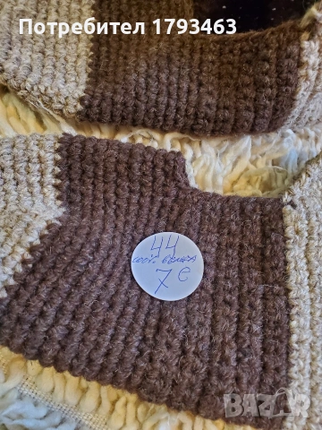 Ръчно плетени мъжки терлици от вълна. Размер 44, снимка 6 - Мъжки чорапи - 49637548