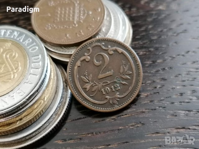 Монета - Австро-Унгария - 2 хелера | 1912г., снимка 2 - Нумизматика и бонистика - 34159301