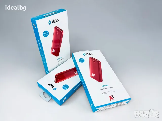 НОВА! Преносима батерия TTEC APower A1 10000mAh Power Bank, снимка 5 - Външни батерии - 56019589
