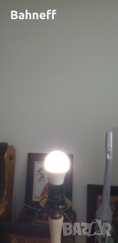 Мраморна нощна лампа., снимка 3 - Настолни лампи - 44559533