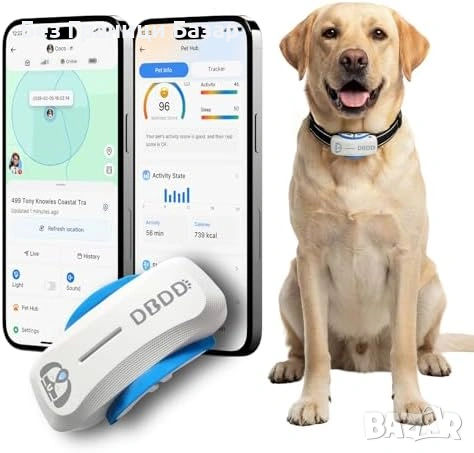 Нов тракер GPS устройство за кучета с проследяване в реално време AI за телефон iOS Android