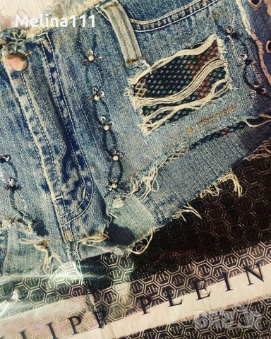 Дънкови панталонки Philipp Plein , снимка 3 - Къси панталони и бермуди - 38164078