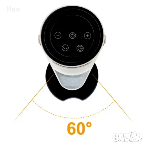 Вентилаторна печка 2-в-1 с керамичен нагревател, осцилация 60° – 1500W, 6062, снимка 12 - Отоплителни печки - 55961891