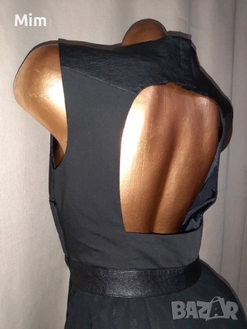 Н&М  42 Черна рокля солей с гол гръб , снимка 8 - Рокли - 40673746