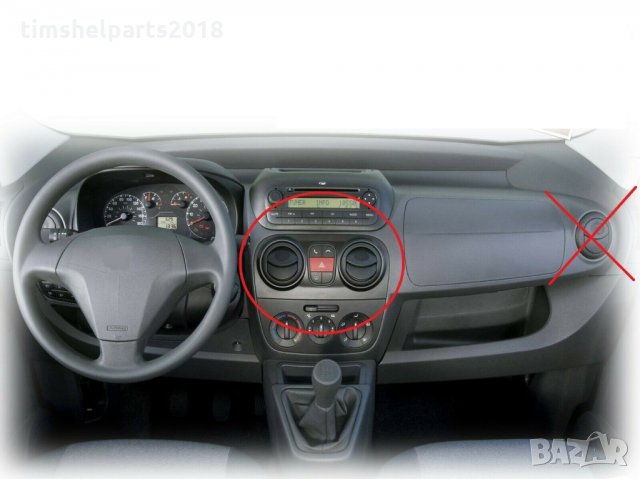 Вентилационна решетка на парно за Citroen Nemo -Fiat Doblo, Fiorino, Qubo-Peugeot Bipper-, снимка 3 - Аксесоари и консумативи - 31905598