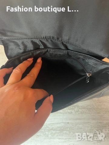 Черна кожена чанта за рамо с регулираща се дължина на дръжката и отделен джоб с цип на LC WAIKIKI 🖤, снимка 11 - Чанти - 51892979