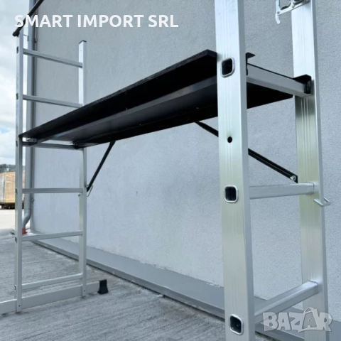 Многофункционална алуминиева стълба KMH0508A, скеле 2x6, снимка 2 - Железария - 52006553