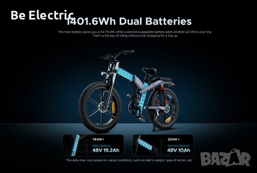 НОВО!!! Електрическо Колело Engwe X26 Double 29.2AH  , снимка 5 - Велосипеди - 51977048