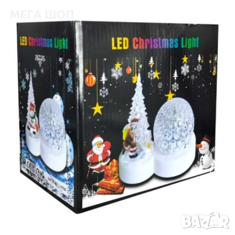 Коледна LED лампа с декоративни орнаменти