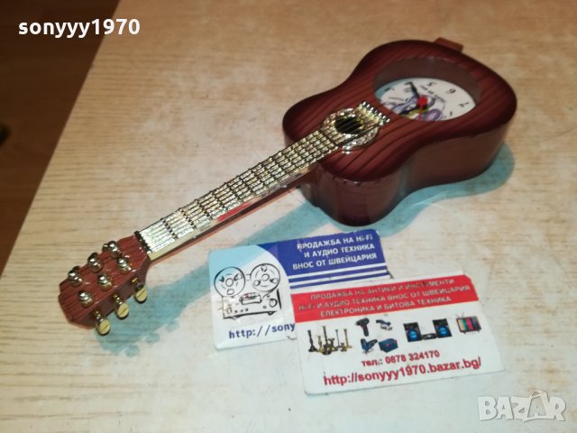 КИТАРА-ЧАСОВНИК С МЕЛОДИЯ ОТ ФРАНЦИЯ 2112212046, снимка 4 - Антикварни и старинни предмети - 35212956