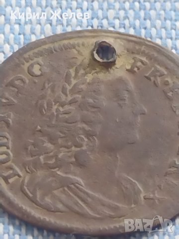 Стар рядък жетон Луи XV Франция за КОЛЕКЦИОНЕРИ 28692, снимка 4 - Други ценни предмети - 42890770