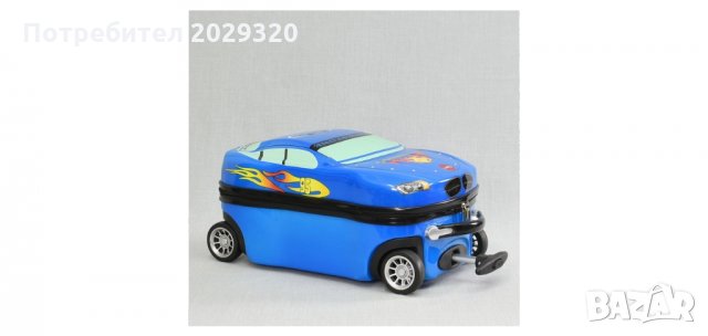 Детски куфар от поликарбон релефен с формата на кола 12000, снимка 2 - Куфари - 29638490