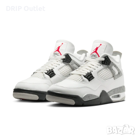 !НОВИ! Jordan 4 Retro | White Cement | + КУТИЯ, снимка 2 - Маратонки - 54168180
