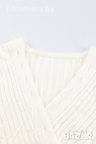 Дамски пуловер в бяло, снимка 18 - Блузи с дълъг ръкав и пуловери - 42781565