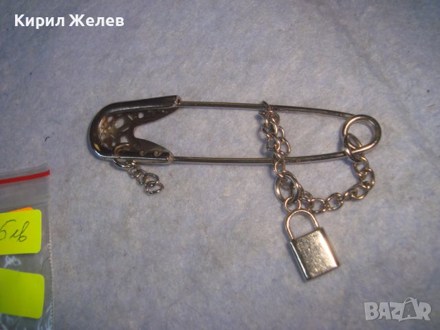 СРЕБРИСТА КРАСИВА ВИНТИДЖ СТИЛ ФИБУЛА АРТ ИГЛА с ВИСУЛКА - КАТИНАРЧЕ 9204, снимка 3 - Други - 37630437