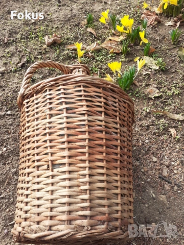 Стара стъклена дамаджана оплетена с ратан, снимка 4 - Антикварни и старинни предмети - 53363940