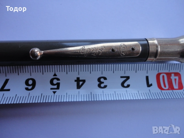 Позлатен механичен молив Sals Gold Dilled, снимка 2 - Антикварни и старинни предмети - 52834448