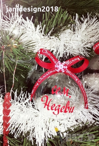 Персонализирани коледни топки за елха – уникален подарък за празниците, снимка 3 - Коледни подаръци - 52420017