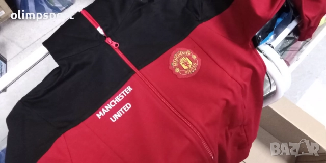 детски спортен екип Manchester united нов материя памук ликра джобове, качулка за дете с ръст 122-13, снимка 3 - Детски комплекти - 51995663